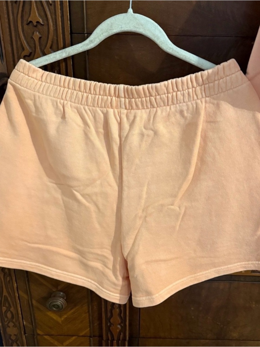 SKIMS Pink Cozy Hoodie & Short Set - Picture 4 of 6